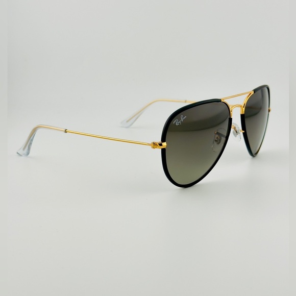 Ray-Ban Aviator Full Color Legend Sunglasses RB3025JM Black&Gold with Gray Lens main image 8